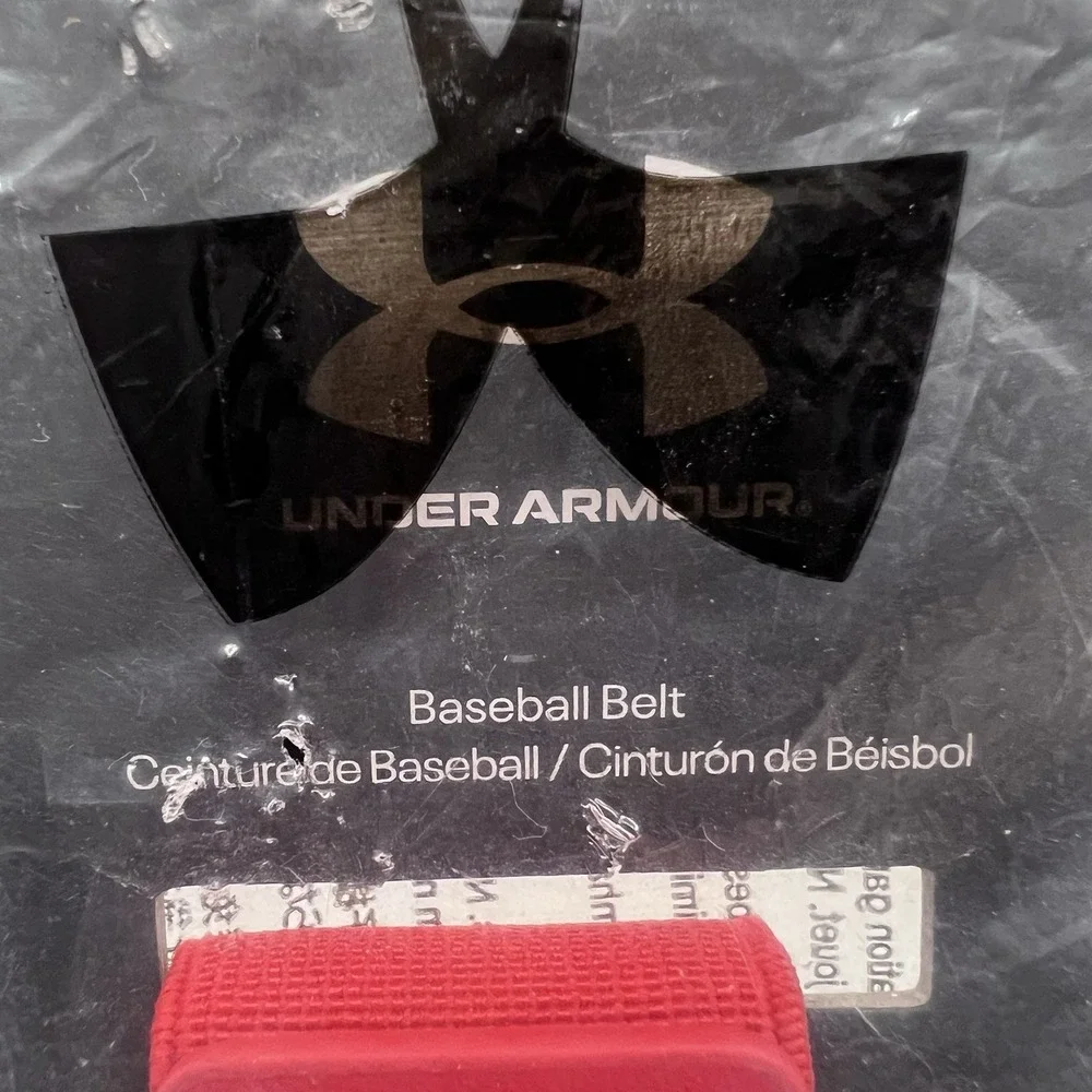 Under Armour Kids Baseball Belt Youth One Size Red NWT Sealed